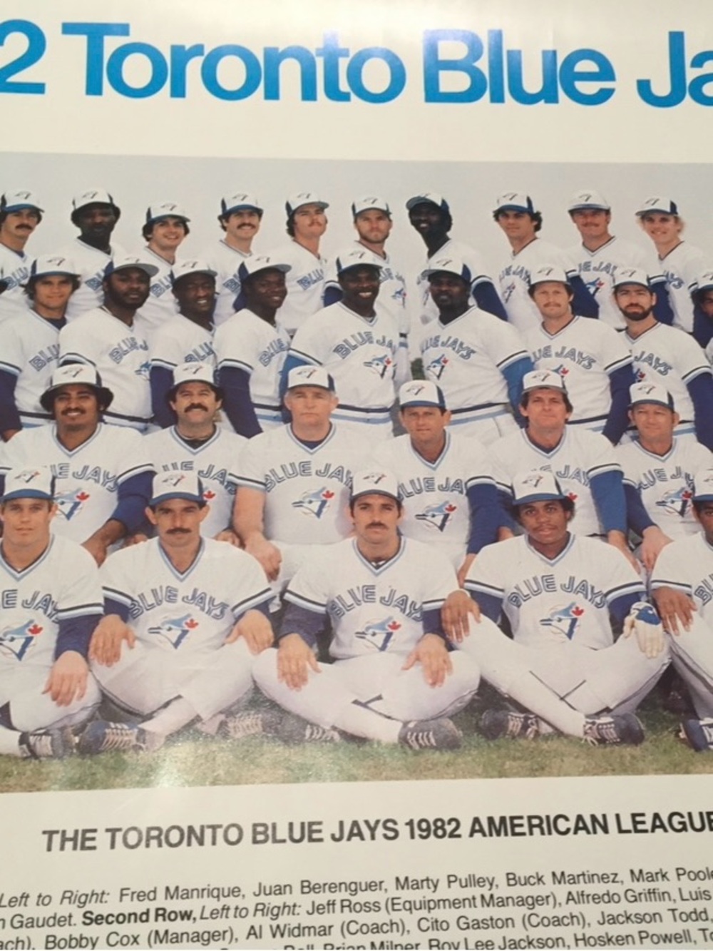 1982 Team Photo Poster - Toronto Blue Jays